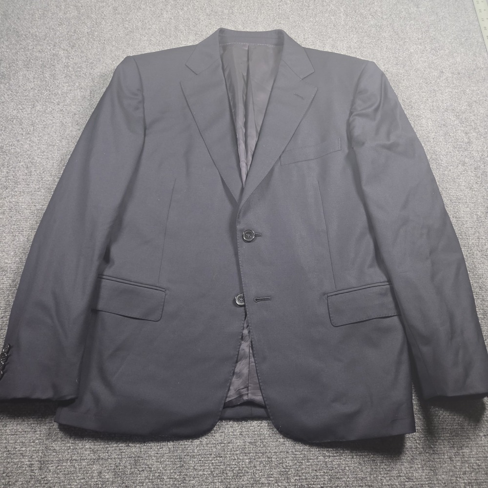 Ermenegildo Zegna Suit Jacket Mens 40S Navy Blue 100% Wool Blazer Italy